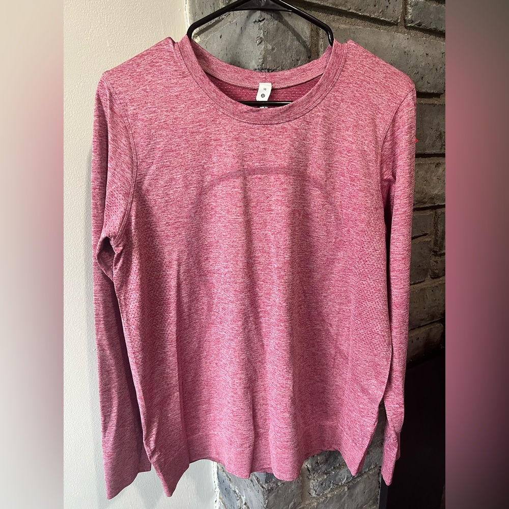 lululemon Swiftly  Long Sleeve - Pomegranate/Pink Peony